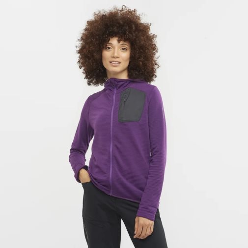 Purple Salomon Essential Lightwarm Hooded Women's Jackets | IE NV4186